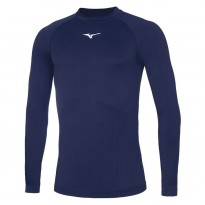 Mizuno Maglia Termica Intima Core Manica Lunga Blu/Bianco